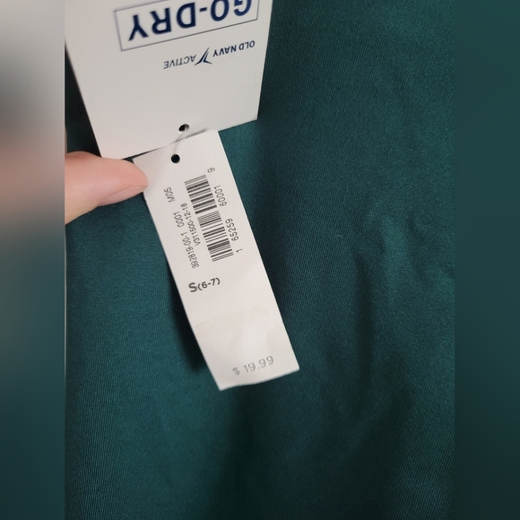 NWT Old Navy Active Girls Green 7/8 Ankle Mid-Rise GoDry Leggings Size Small 6/7 - Picture 4 of 6